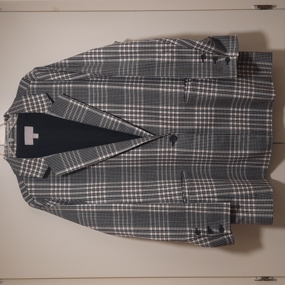 CHELSEA.28 OVERSIZED BLAZER PLAID W/POCKETS LINED